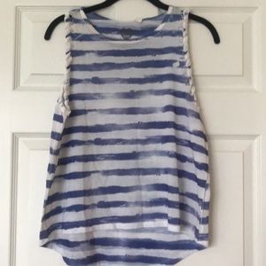 Modern Lux Blue and White Tank Top